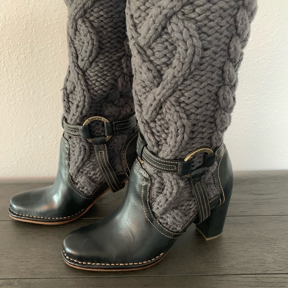 Timberland Women’s Black Cable Heel Boot - Picture 3 of 8